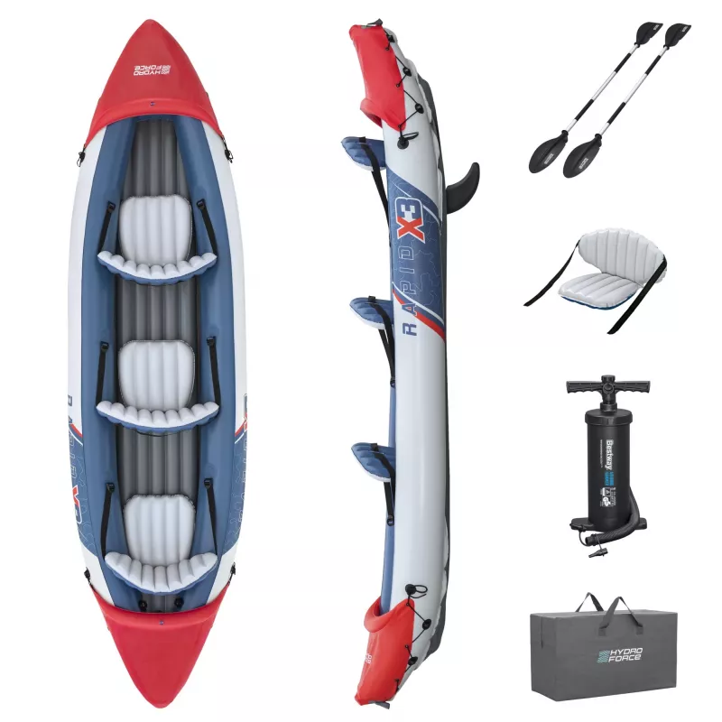 Bestway Hydro Force Rapid X3 Set kayak gonfiabile per 3 persone 3,81 m