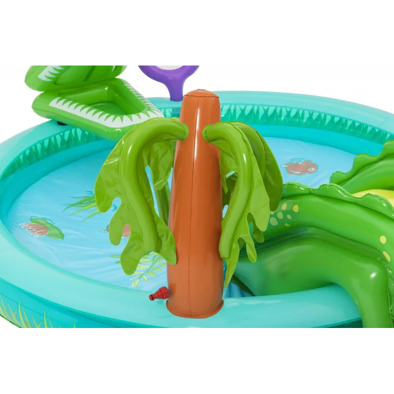 Bestway Crocodile Cove Centro giochi d'acqua e piscina gonfiabile per bambini 2,24 m x 1,81 m x 72 cm