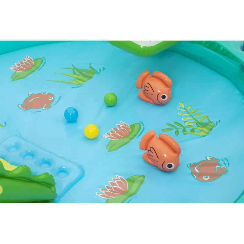 Bestway Crocodile Cove Centro giochi d'acqua e piscina gonfiabile per bambini 2,24 m x 1,81 m x 72 cm