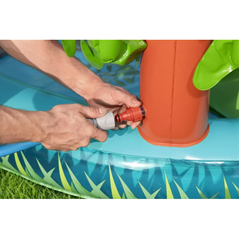 Bestway Crocodile Cove Centro giochi d'acqua e piscina gonfiabile per bambini 2,24 m x 1,81 m x 72 cm