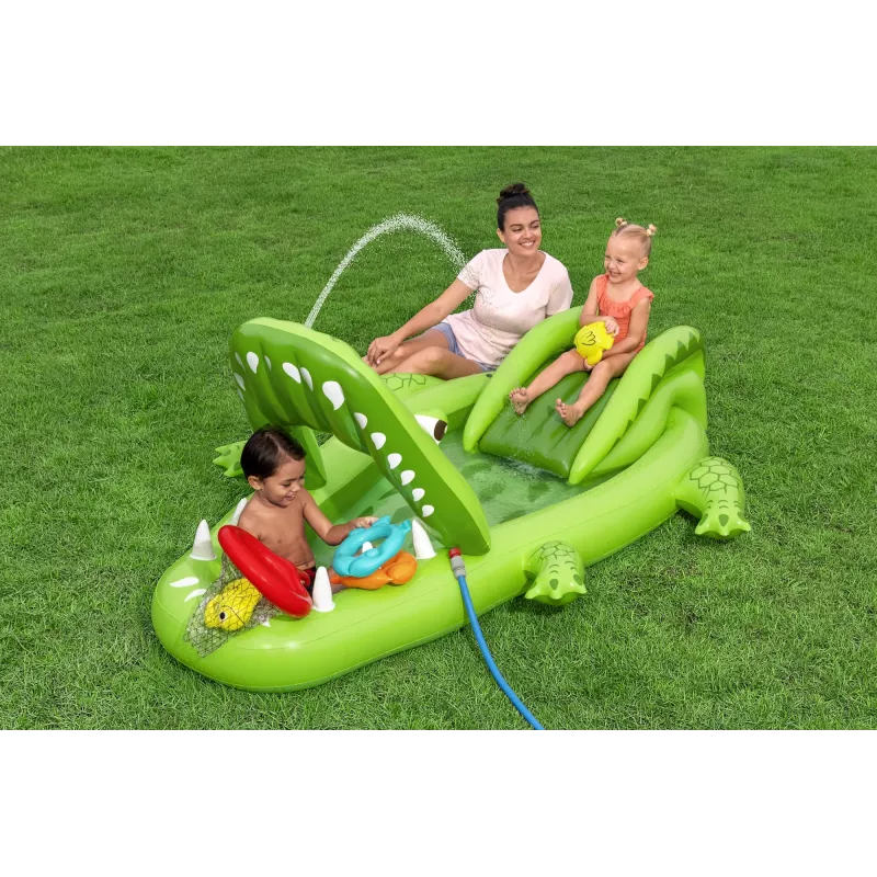 Bestway Later Gator Parco acquatico e piscina gonfiabile per bambini 2,34 m x 1,63 m x 87 cm