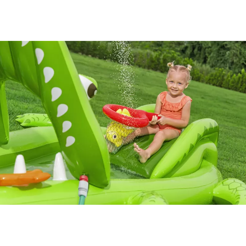 Bestway Later Gator Parco acquatico e piscina gonfiabile per bambini 2,34 m x 1,63 m x 87 cm