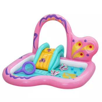Bestway Butterfly Wonder Centro giochi d'acqua e piscina gonfiabile per bambini 1,80 m x 1,80 m x 1,17 m