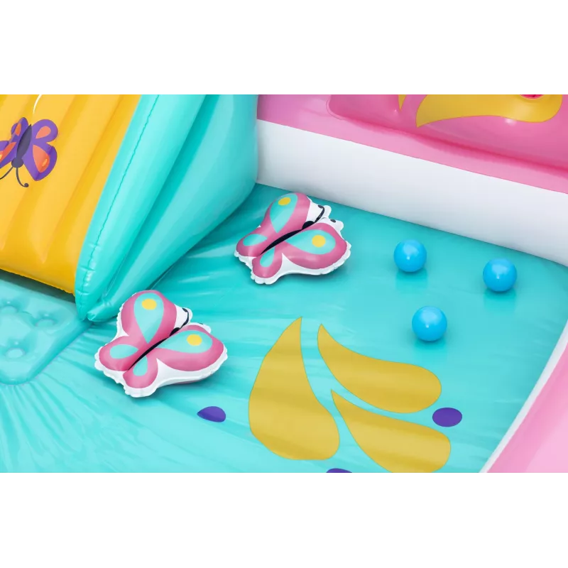 Bestway Butterfly Wonder Centro giochi d'acqua e piscina gonfiabile per bambini 1,80 m x 1,80 m x 1,17 m