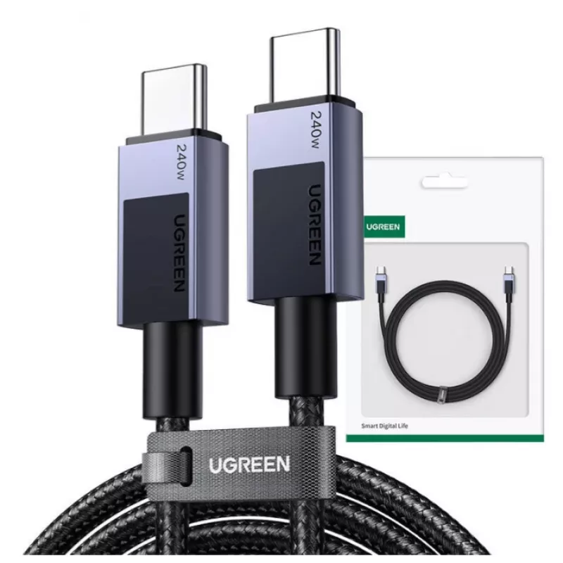 Ugreen 45068 Cavo USB 2 m USB C 0,48 Gbit/s 240 W Nero, Grigio