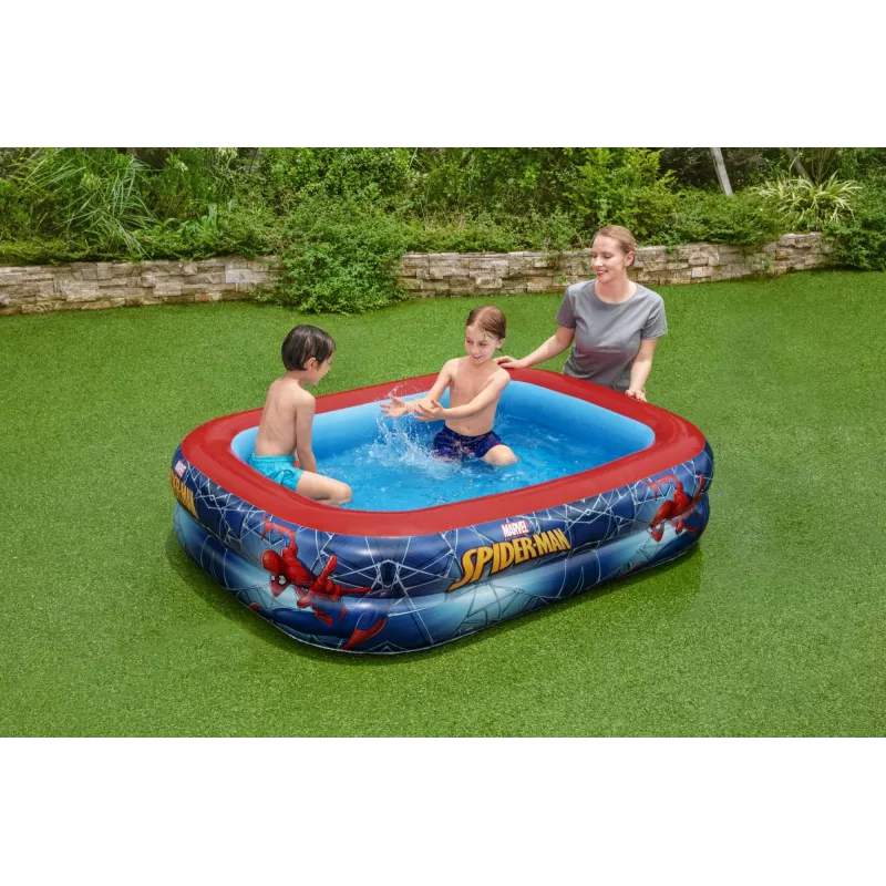 Bestway Piscina gioco, Piscina gonfiabile, 450 L, Rettangolare, 6 anno/i, Spider-Man, Vinile
