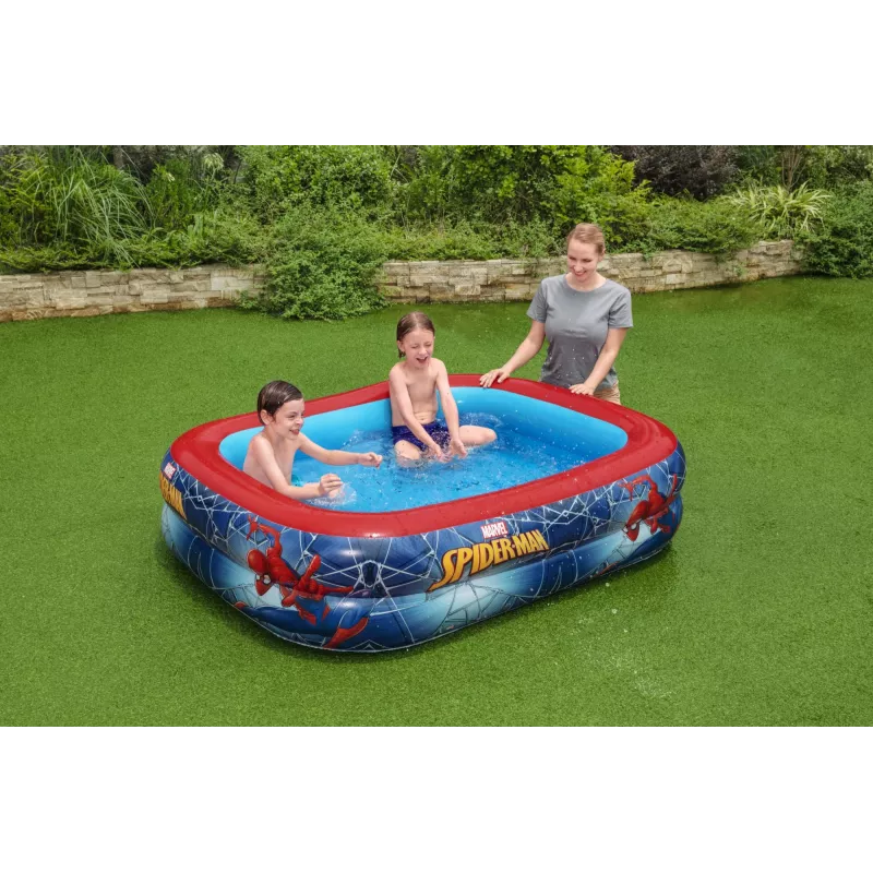 Bestway Piscina gioco, Piscina gonfiabile, 450 L, Rettangolare, 6 anno/i, Spider-Man, Vinile