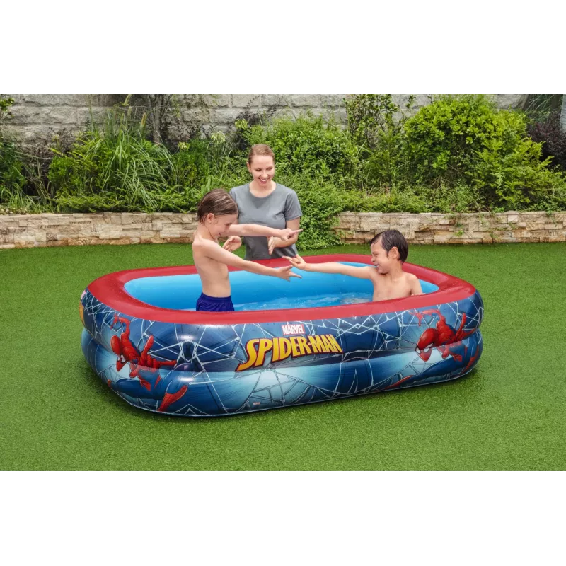 Bestway Piscina gioco, Piscina gonfiabile, 450 L, Rettangolare, 6 anno/i, Spider-Man, Vinile