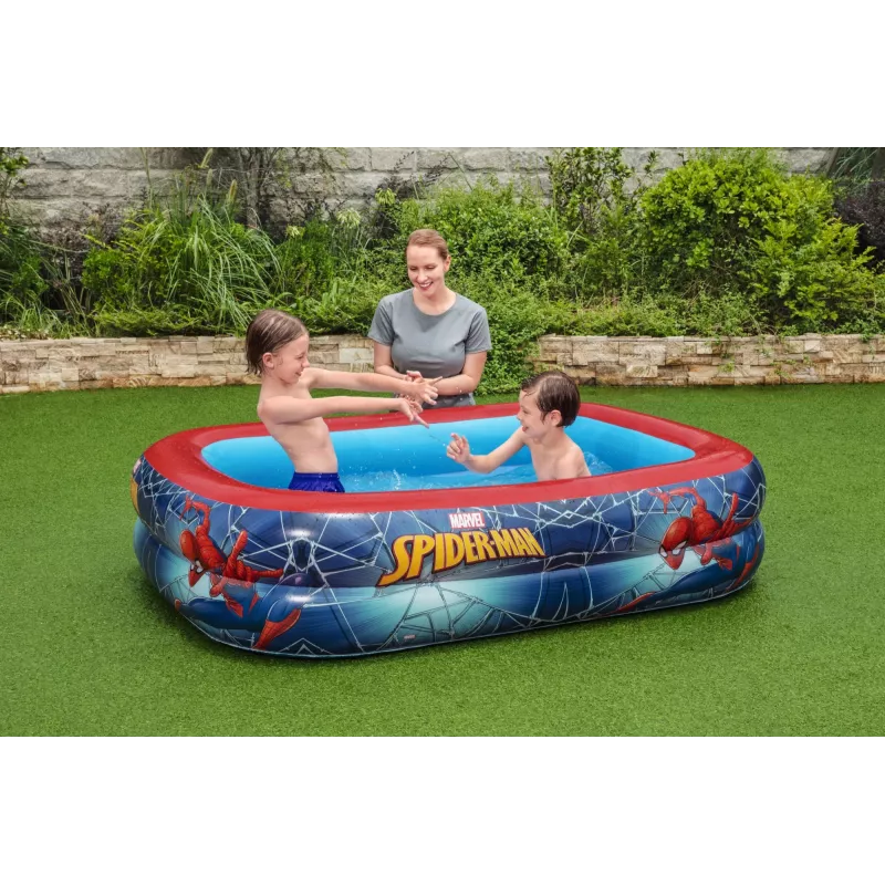 Bestway Piscina gioco, Piscina gonfiabile, 450 L, Rettangolare, 6 anno/i, Spider-Man, Vinile