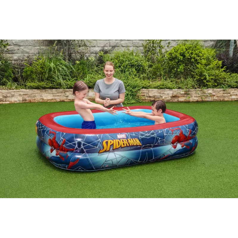 Bestway Piscina gioco, Piscina gonfiabile, 450 L, Rettangolare, 6 anno/i, Spider-Man, Vinile