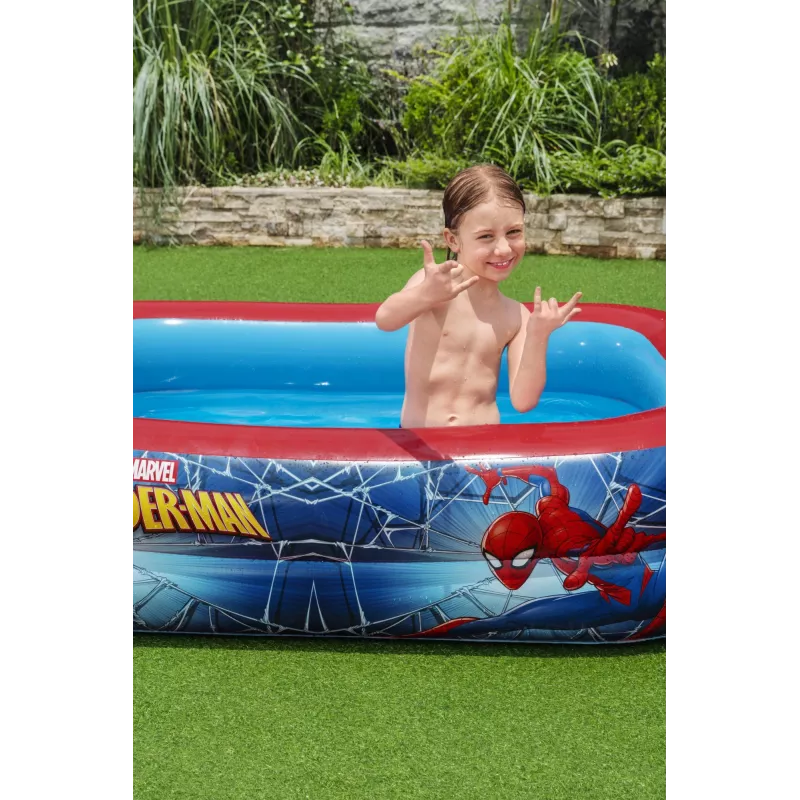 Bestway Piscina gioco, Piscina gonfiabile, 450 L, Rettangolare, 6 anno/i, Spider-Man, Vinile