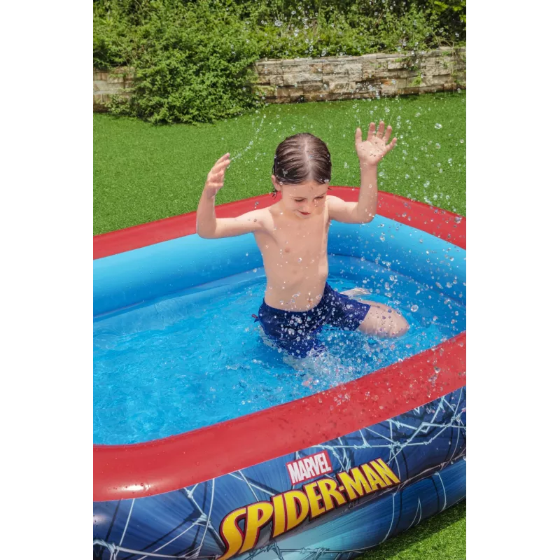 Bestway Piscina gioco, Piscina gonfiabile, 450 L, Rettangolare, 6 anno/i, Spider-Man, Vinile