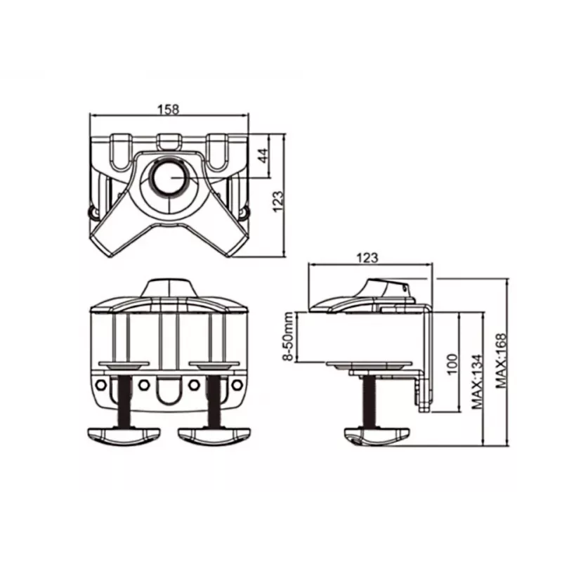 Multibrackets M Desktopmount Single / Dual / Triple Stand morsetto da tavolo