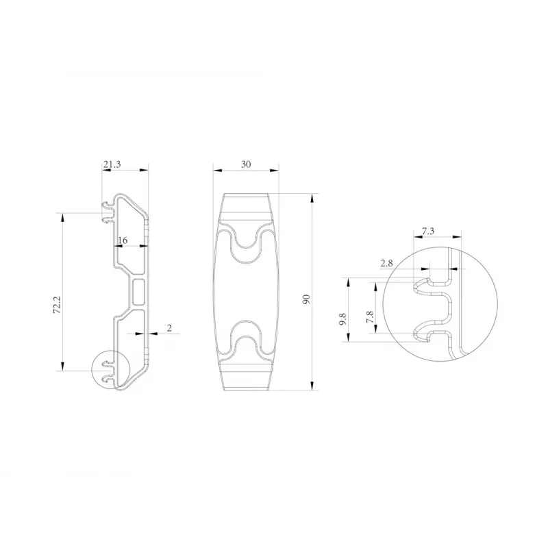Multibrackets M Pro Series - Clip per gestione cavi confezione da 6, clip per gestione cavi, nero, plastica, 100 g, 90 mm, 30 mm