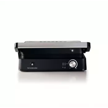 Ariete 1934 MetalGrill 3in1, grill elettrico per cottura mista, 2000 W, 3 modalità di cottura, piastre antiaderenti, argento/nero
