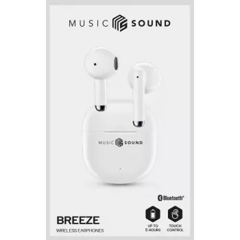 Music Sound Breeze Auricolari Bluetooth in-ear in stile capsula con custodia colorata