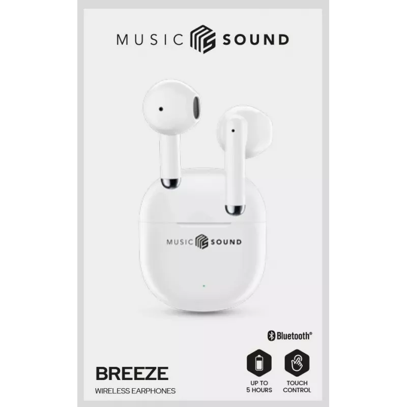 Music Sound Breeze Auricolari Bluetooth in-ear in stile capsula con custodia colorata