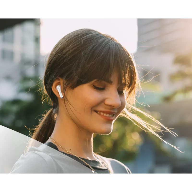 Music Sound Breeze Auricolari Bluetooth in-ear in stile capsula con custodia colorata