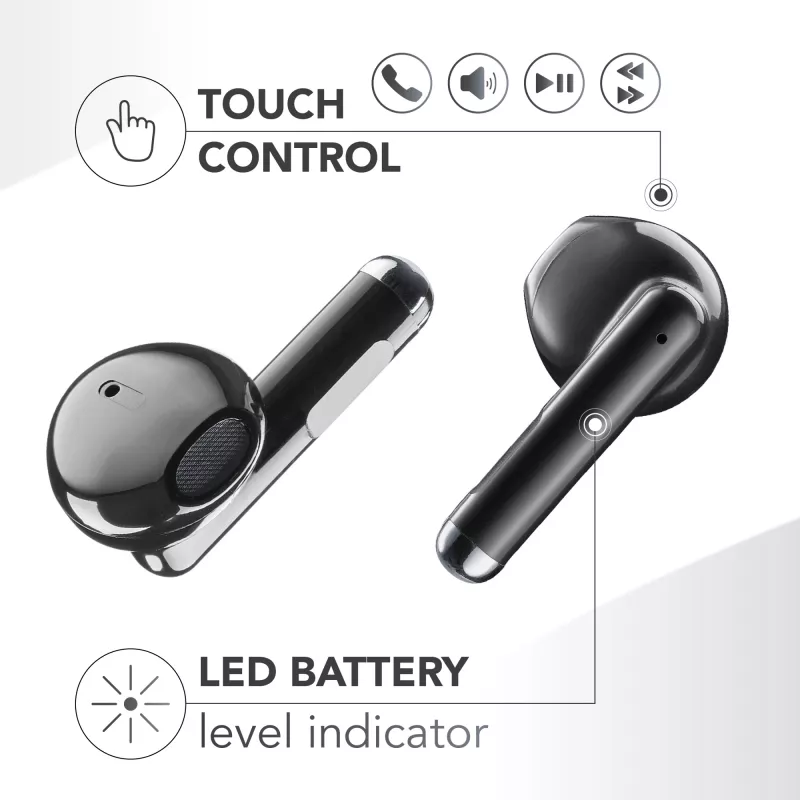 Music Sound Breeze Auricolari Bluetooth a capsula con custodia colorata