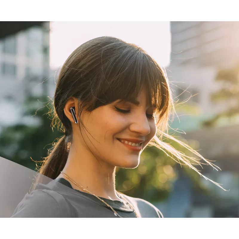 Music Sound Breeze Auricolari Bluetooth a capsula con custodia colorata