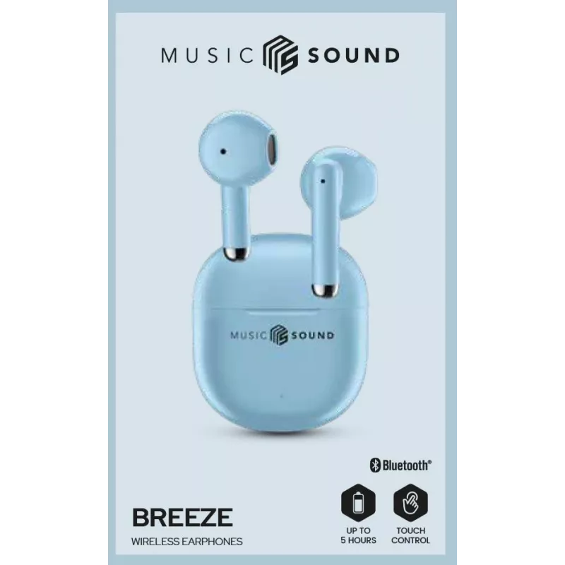 Music Sound Breeze Auricolari in-ear in stile capsula con custodia colorata