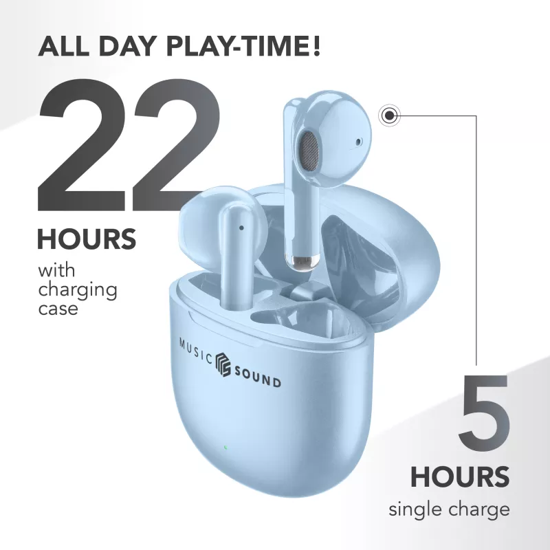 Music Sound Breeze Auricolari in-ear in stile capsula con custodia colorata