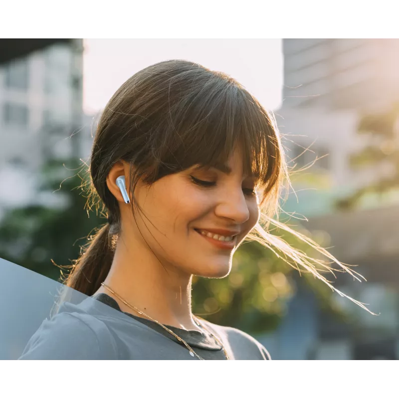 Music Sound Breeze Auricolari in-ear in stile capsula con custodia colorata