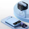 Techly I-CHARGE-10LCDBL Powerbank Litio-polimero (LiPo) 10000 mAh Ricarica wireless Blu