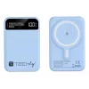 Techly I-CHARGE-10LCDBL Powerbank Litio-polimero (LiPo) 10000 mAh Ricarica wireless Blu
