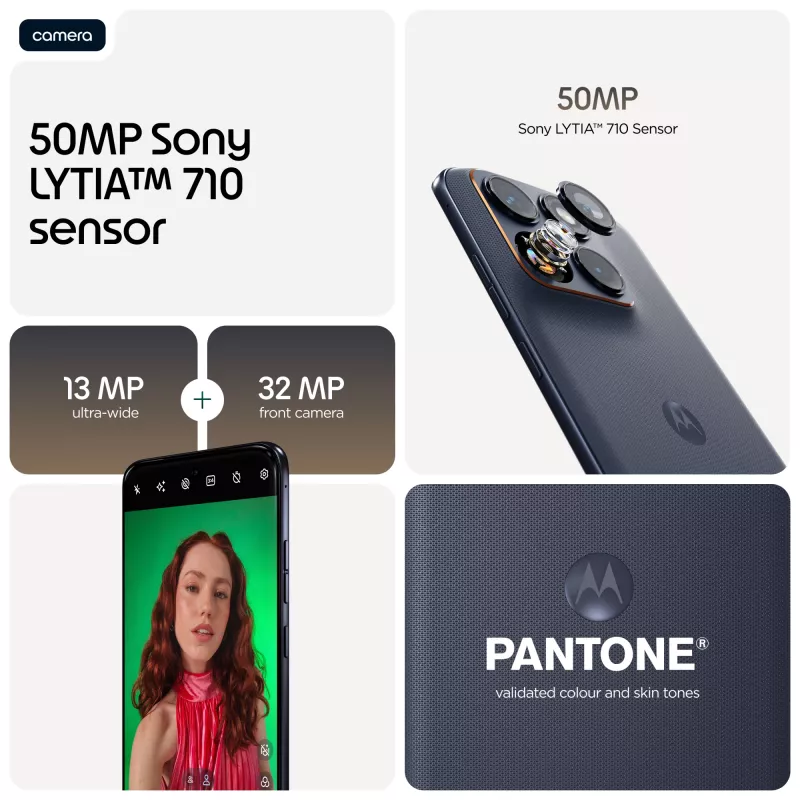 Motorola edge 70 fusion 17,2 cm (6,78 inch) Dual-SIM Android 16.0 5G USB Type-C 8 GB 256 GB 7000 mAh nero