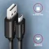 Axagon BUMM-AM10TB cavo USB USB 2.0 0,6 m Micro-USB B USB A 0,48 Gbit/s nero