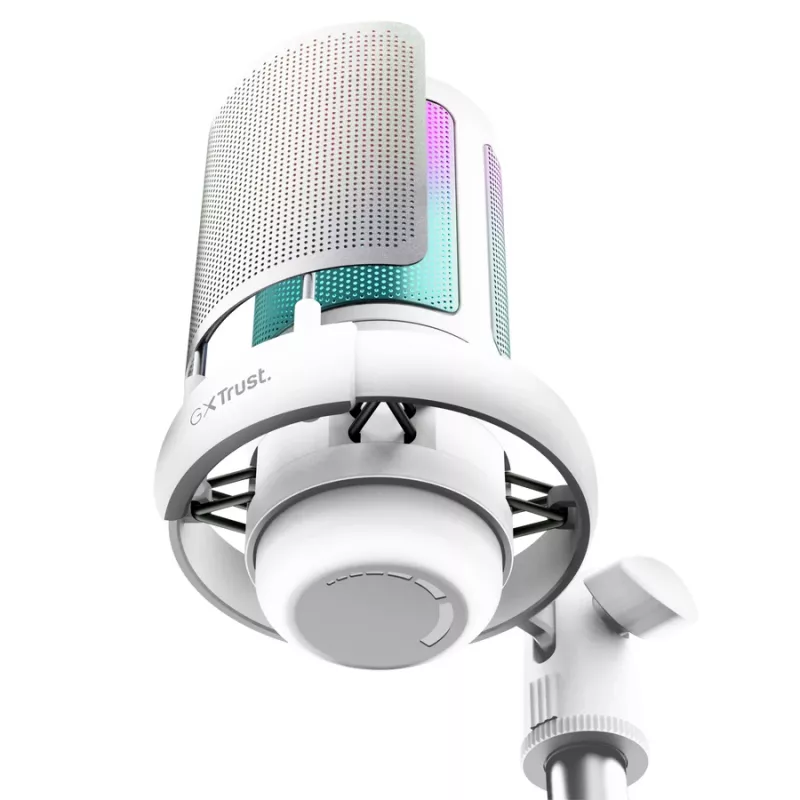 Trust GXT 238W Auron microfono per podcast grigio, bianco