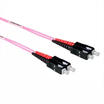 ACT Cavo patch in fibra ottica duplex LSZH multimodale 50/125 OM4 da 1,5 metri con connettori SC