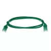 ACT Cavo patch slimline per data center LSZH U/UTP CAT6 verde da 10 metri, senza linguetta con connettori RJ45
