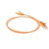 ACT Cavo patch slimline per data center LSZH U/UTP CAT6 arancione da 1 metro senza linguetta con connettori RJ45