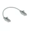 ACT Cavo patch slimline per data center LSZH U/UTP CAT6 grigio da 0,15 metri, senza linguetta con connettori RJ45