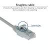 ACT Cavo patch slimline per data center LSZH U/UTP CAT6 grigio da 0,15 metri, senza linguetta con connettori RJ45