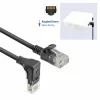 ACT Cavo patch slimline U/UTP CAT6A LSZH nero da 1,5 m con connettori RJ45 a 90° piegati verso il basso su dritto