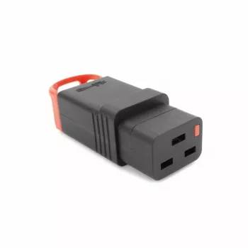 ACT C19 IEC Lock+ ricollegabile nero, PA190100BK, C19, dritto, connettore femmina, 250 V, 16 A, nero, rosso