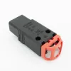 ACT C19 IEC Lock+ ricollegabile nero, PA190100BK, C19, dritto, connettore femmina, 250 V, 16 A, nero, rosso