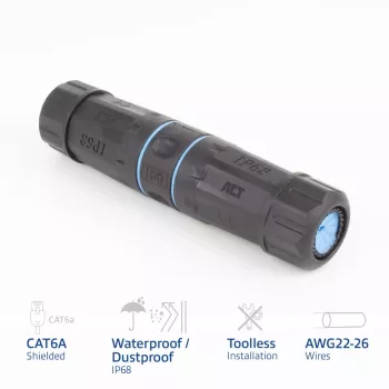 ACT SD6521 Giunto per cavo CAT6A da esterno IP68