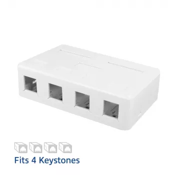 ACT placca keystone da parete vuota per 4 connettori femmina keystone