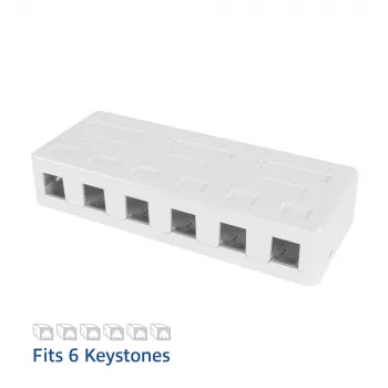 ACT placca keystone da parete vuota per 6 connettori femmina keystone