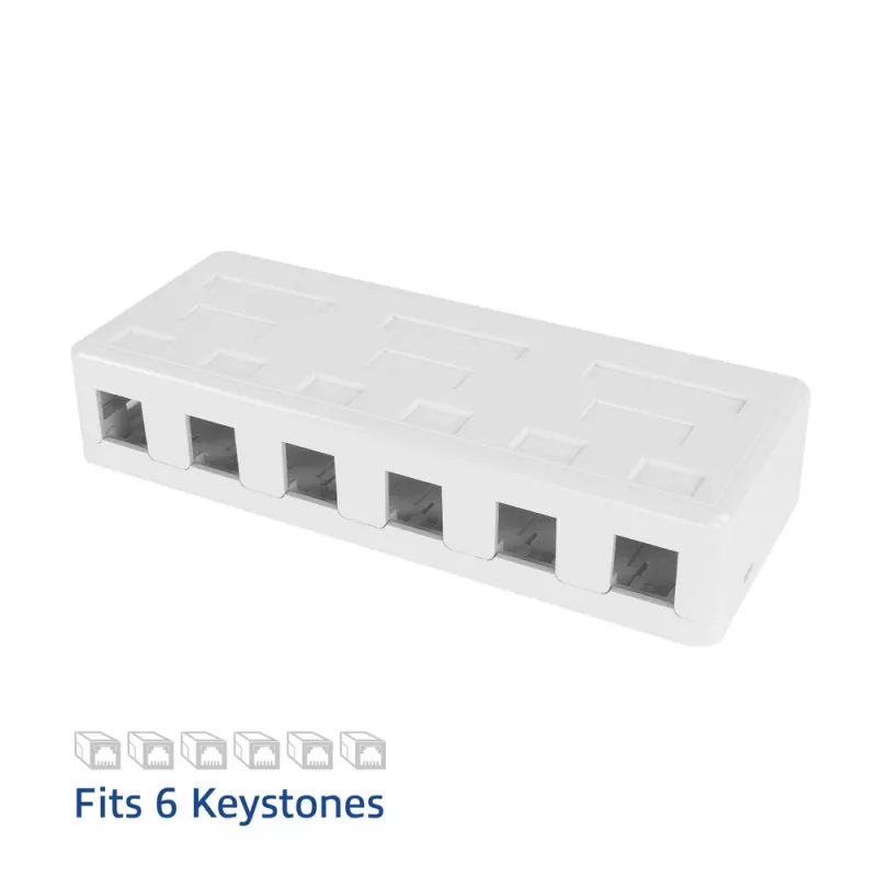 ACT placca keystone da parete vuota per 6 connettori femmina keystone