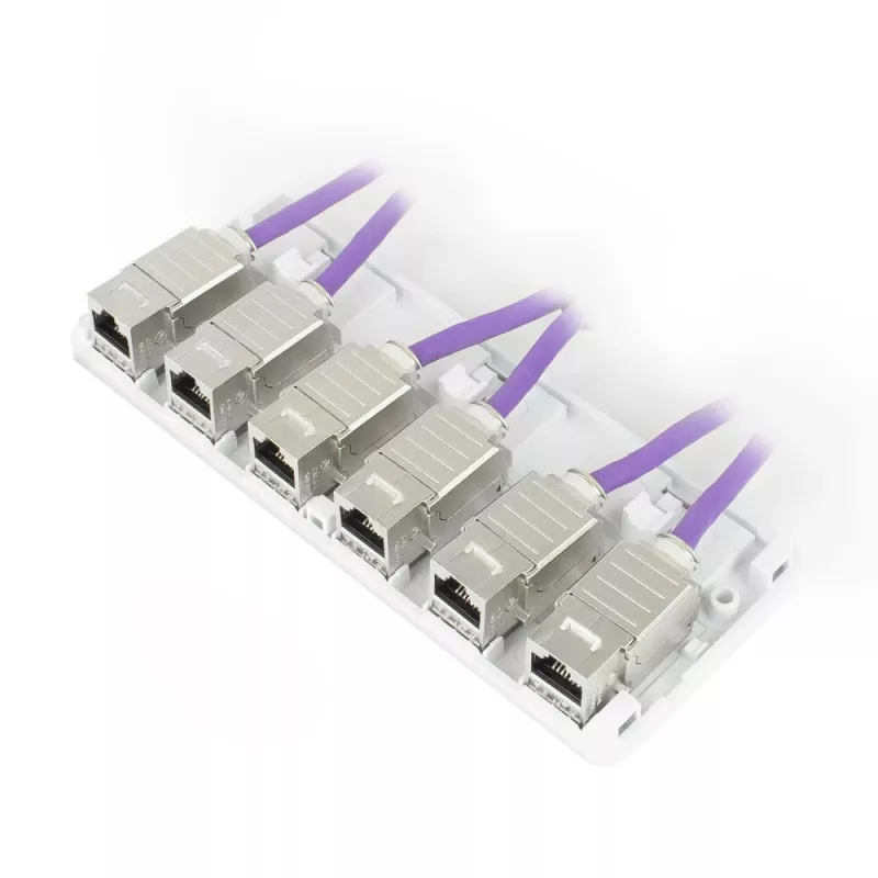 ACT placca keystone da parete vuota per 6 connettori femmina keystone