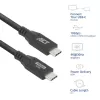 ACT cavo USB 3.0 10Gbps 60W USB Type-C, 1 metro, 1 m, USB C, USB C, USB 3.2 Gen 2 (3.1 Gen 2), 10 Gbit/s, nero
