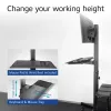 ACT postazione di lavoro mobile per un monitor, con supporto CPU, vano tastiera e mouse