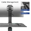 ACT postazione di lavoro mobile per un monitor, con supporto CPU, vano tastiera e mouse