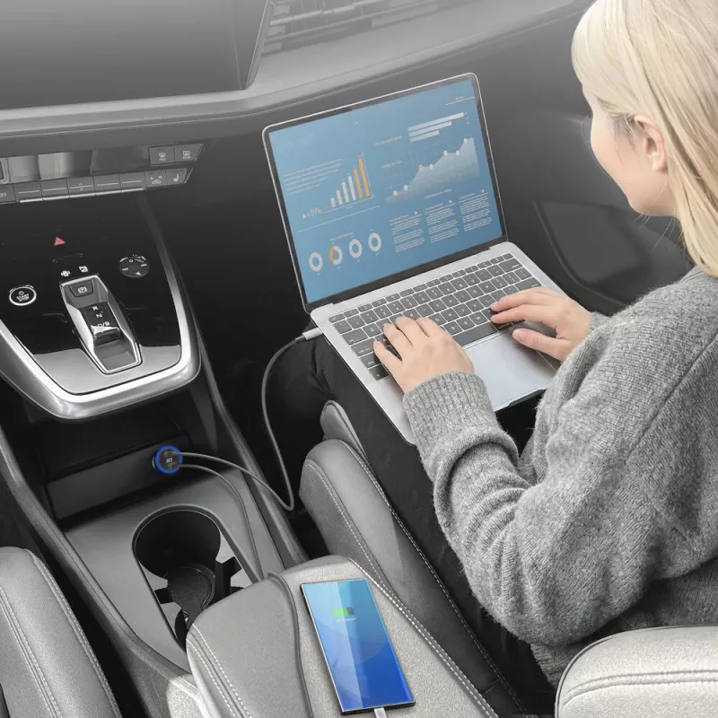 ACT caricabatterie da auto USB-C a 2 porte con ricarica rapida 95W con Power Delivery PPS, Quick Charge e GaNFast