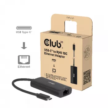 Club3D CAC-2531 Adattatore da USB-C a RJ45 Ethernet 10 Gbps